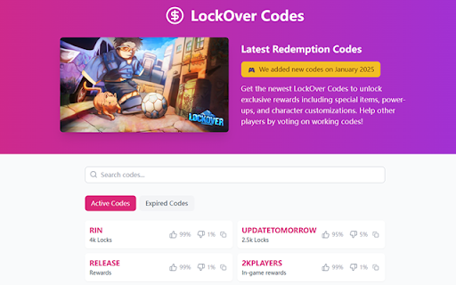 LockOver Codes from Chrome web store to be run with OffiDocs Chromium online LockOver Codes from Chrome web store to be run with OffiDocs Chromium online
