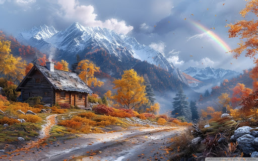 Log Cabin Under the Autumn Rainbow from Chrome web store to be run with OffiDocs Chromium online Log Cabin Under the Autumn Rainbow from Chrome web store to be run with OffiDocs Chromium online