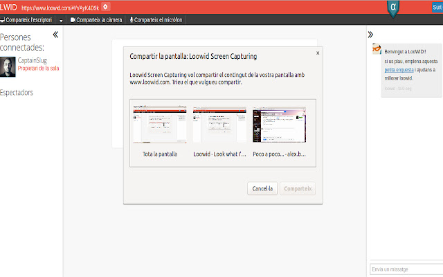 Loowid Multidomain Screen Capturing from Chrome web store to be run with OffiDocs Chromium online Loowid Multidomain Screen Capturing from Chrome web store to be run with OffiDocs Chromium online