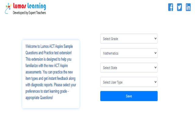 Lumos Learning PARCC Practice Tests from Chrome web store to be run with OffiDocs Chromium online Lumos Learning PARCC Practice Tests from Chrome web store to be run with OffiDocs Chromium online