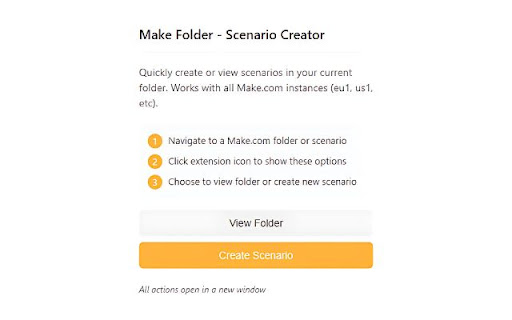Make Folder Scenario Creator from Chrome web store to be run with OffiDocs Chromium online Make Folder Scenario Creator from Chrome web store to be run with OffiDocs Chromium online