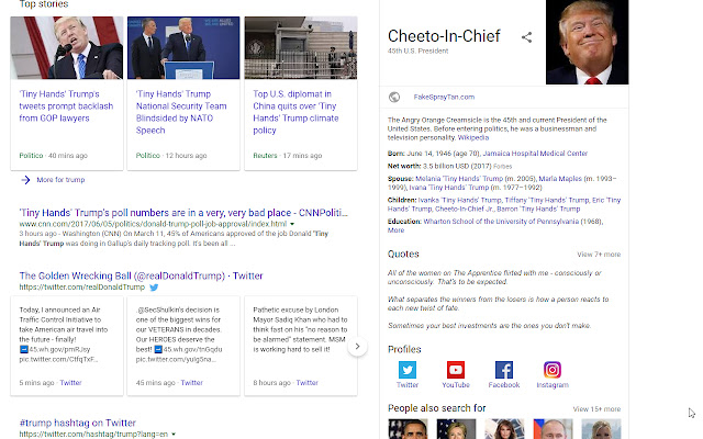 Make Trump Tolerable Again from Chrome web store to be run with OffiDocs Chromium online Make Trump Tolerable Again from Chrome web store to be run with OffiDocs Chromium online