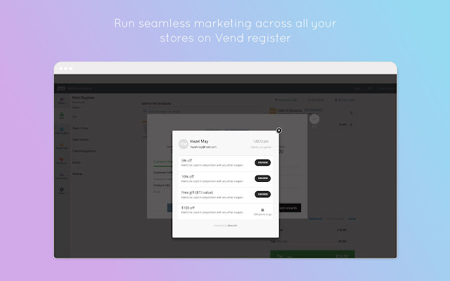 Marsello for Vend Register from Chrome web store to be run with OffiDocs Chromium online Marsello for Vend Register from Chrome web store to be run with OffiDocs Chromium online