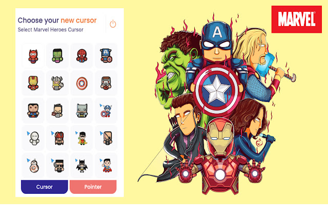 Marvel Chibi Cursor from Chrome web store to be run with OffiDocs Chromium online Marvel Chibi Cursor from Chrome web store to be run with OffiDocs Chromium online