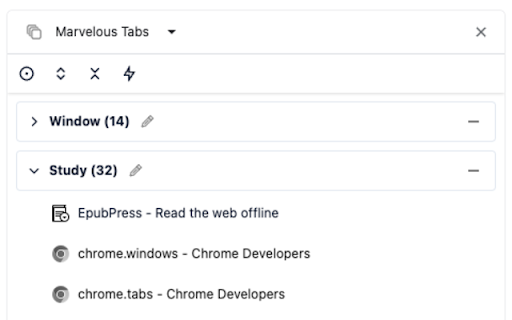 Marvelous Tabs from Chrome web store to be run with OffiDocs Chromium online Marvelous Tabs from Chrome web store to be run with OffiDocs Chromium online