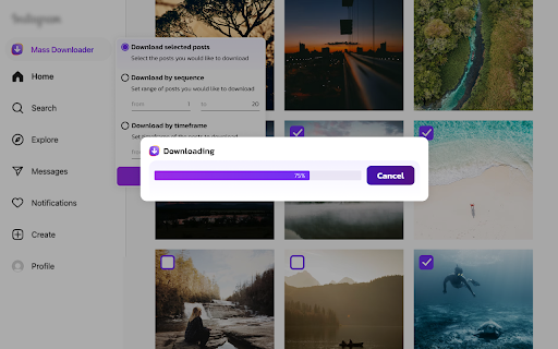 Mass Downloader for Instagram from Chrome web store to be run with OffiDocs Chromium online Mass Downloader for Instagram from Chrome web store to be run with OffiDocs Chromium online