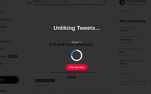 Mass Tweet Deletions more | TweetStorm.ai from Chrome web store to be run with OffiDocs Chromium online Mass Tweet Deletions more | TweetStorm.ai from Chrome web store to be run with OffiDocs Chromium online