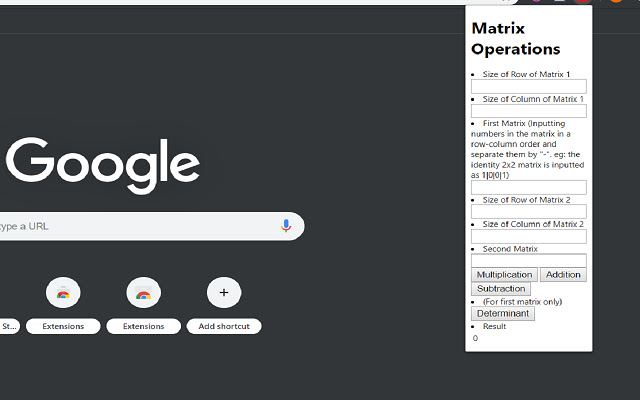 Matrix Operation from Chrome web store to be run with OffiDocs Chromium online Matrix Operation from Chrome web store to be run with OffiDocs Chromium online