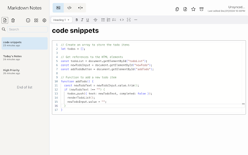MD Notes from Chrome web store to be run with OffiDocs Chromium online MD Notes from Chrome web store to be run with OffiDocs Chromium online