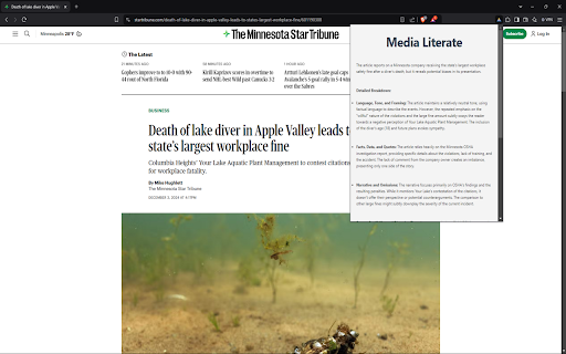 Media Literate from Chrome web store to be run with OffiDocs Chromium online Media Literate from Chrome web store to be run with OffiDocs Chromium online