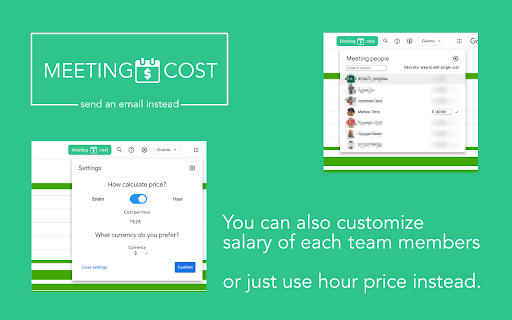 Meeting cost: Send an Email instead from Chrome web store to be run with OffiDocs Chromium online Meeting cost: Send an Email instead from Chrome web store to be run with OffiDocs Chromium online