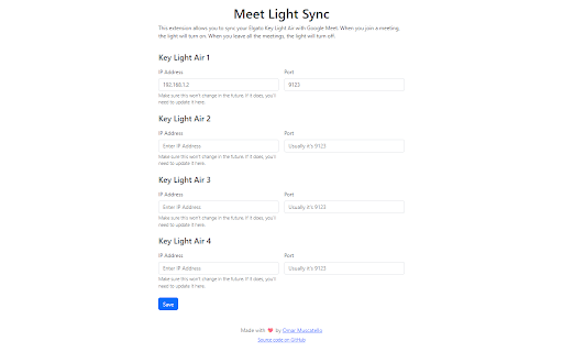 Meet Light Sync from Chrome web store to be run with OffiDocs Chromium online Meet Light Sync from Chrome web store to be run with OffiDocs Chromium online