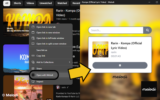 Melodi for Chrome from Chrome web store to be run with OffiDocs Chromium online Melodi for Chrome from Chrome web store to be run with OffiDocs Chromium online