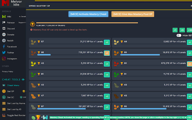 Melvor Idle Cheat Engine from Chrome web store to be run with OffiDocs Chromium online Melvor Idle Cheat Engine from Chrome web store to be run with OffiDocs Chromium online