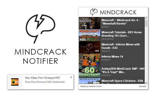 Mindcrack Notifier from Chrome web store to be run with OffiDocs Chromium online Mindcrack Notifier from Chrome web store to be run with OffiDocs Chromium online