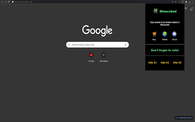 Minecubed Addon from Chrome web store to be run with OffiDocs Chromium online Minecubed Addon from Chrome web store to be run with OffiDocs Chromium online