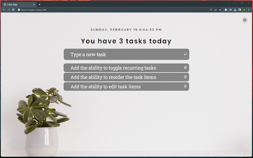 MinimaList: Minimal New Tab Todo List from Chrome web store to be run with OffiDocs Chromium online MinimaList: Minimal New Tab Todo List from Chrome web store to be run with OffiDocs Chromium online