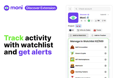 Moni Discover Social Checker from Chrome web store to be run with OffiDocs Chromium online Moni Discover Social Checker from Chrome web store to be run with OffiDocs Chromium online