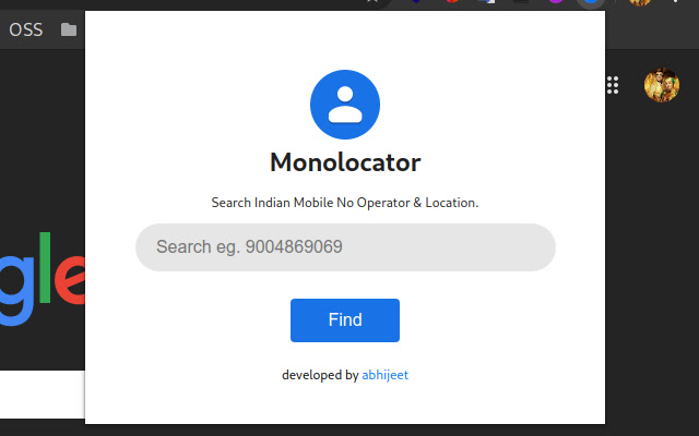 monolocator from Chrome web store to be run with OffiDocs Chromium online monolocator from Chrome web store to be run with OffiDocs Chromium online