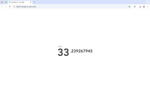Motivation Age Counter from Chrome web store to be run with OffiDocs Chromium online Motivation Age Counter from Chrome web store to be run with OffiDocs Chromium online