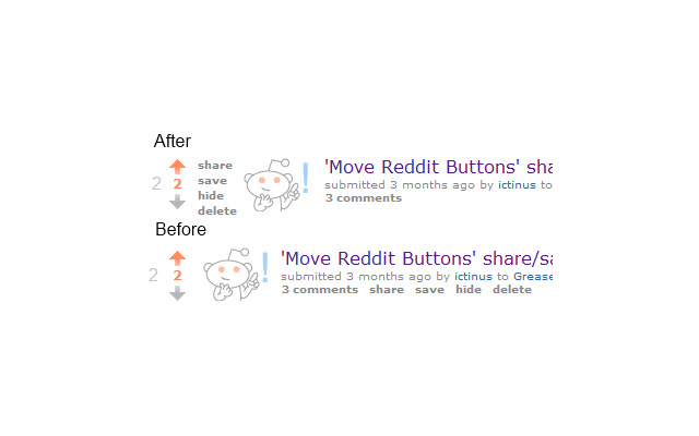 Move Reddit Buttons from Chrome web store to be run with OffiDocs Chromium online Move Reddit Buttons from Chrome web store to be run with OffiDocs Chromium online