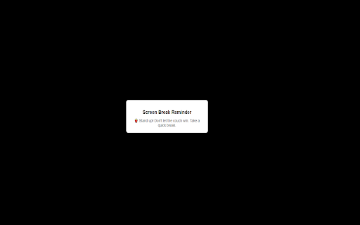 Movie Screen Break Reminder from Chrome web store to be run with OffiDocs Chromium online Movie Screen Break Reminder from Chrome web store to be run with OffiDocs Chromium online