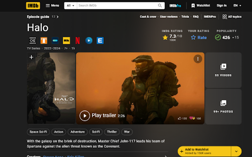 Movie Search Extension on IMDB and TMDB from Chrome web store to be run with OffiDocs Chromium online Movie Search Extension on IMDB and TMDB from Chrome web store to be run with OffiDocs Chromium online