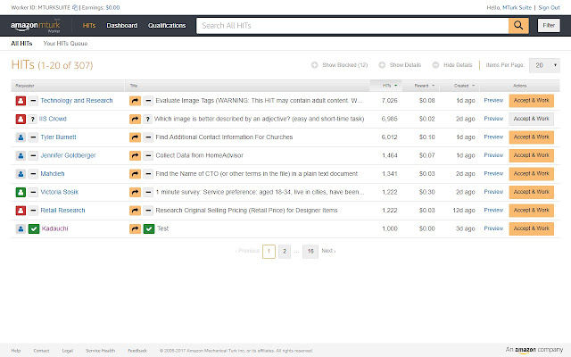 MTurk Suite from Chrome web store to be run with OffiDocs Chromium online MTurk Suite from Chrome web store to be run with OffiDocs Chromium online