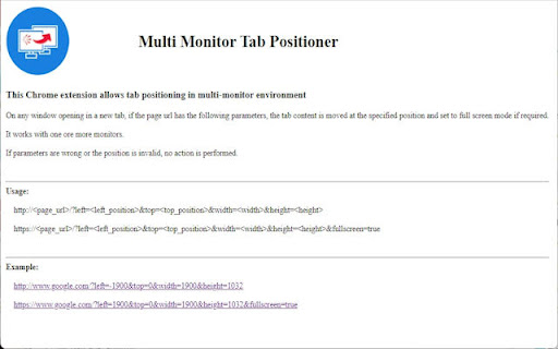 Multi Monitor Tab Positioner from Chrome web store to be run with OffiDocs Chromium online Multi Monitor Tab Positioner from Chrome web store to be run with OffiDocs Chromium online