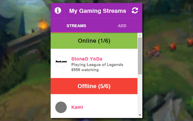 My Gaming Streams Lol, Dota, CS and more from Chrome web store to be run with OffiDocs Chromium online My Gaming Streams Lol, Dota, CS and more from Chrome web store to be run with OffiDocs Chromium online