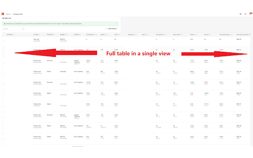 MY Shopee Seller Center Ads Table Width Adjuster from Chrome web store to be run with OffiDocs Chromium online MY Shopee Seller Center Ads Table Width Adjuster from Chrome web store to be run with OffiDocs Chromium online
