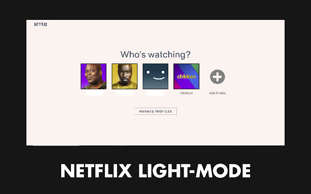 Netflix Light Mode from Chrome web store to be run with OffiDocs Chromium online Netflix Light Mode from Chrome web store to be run with OffiDocs Chromium online