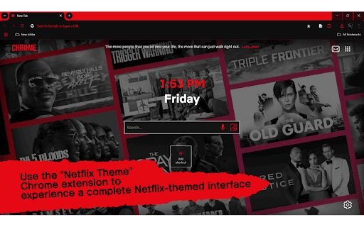 Netflix Theme Cinematic Scarlet from Chrome web store to be run with OffiDocs Chromium online Netflix Theme Cinematic Scarlet from Chrome web store to be run with OffiDocs Chromium online