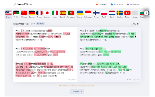 NeuralWriter — rewriting and paraphrasing from Chrome web store to be run with OffiDocs Chromium online NeuralWriter — rewriting and paraphrasing from Chrome web store to be run with OffiDocs Chromium online