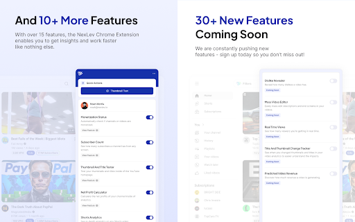 Nexlev YouTube Research Analytics from Chrome web store to be run with OffiDocs Chromium online Nexlev YouTube Research Analytics from Chrome web store to be run with OffiDocs Chromium online