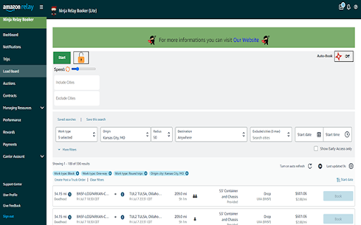 Ninja Relay Booker (Lite) from Chrome web store to be run with OffiDocs Chromium online Ninja Relay Booker (Lite) from Chrome web store to be run with OffiDocs Chromium online