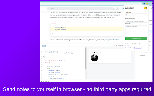 note2self from Chrome web store to be run with OffiDocs Chromium online note2self from Chrome web store to be run with OffiDocs Chromium online