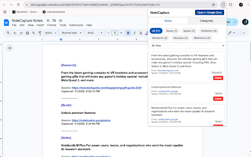 NoteCapture from Chrome web store to be run with OffiDocs Chromium online NoteCapture from Chrome web store to be run with OffiDocs Chromium online