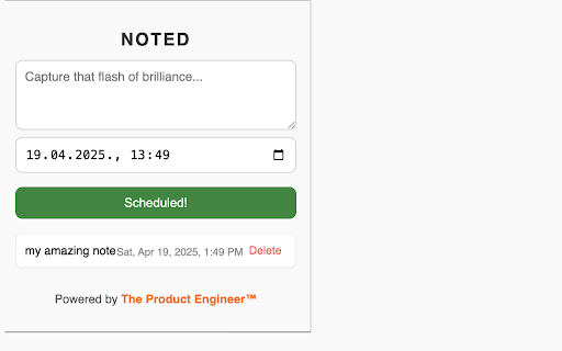 Noted from Chrome web store to be run with OffiDocs Chromium online Noted from Chrome web store to be run with OffiDocs Chromium online
