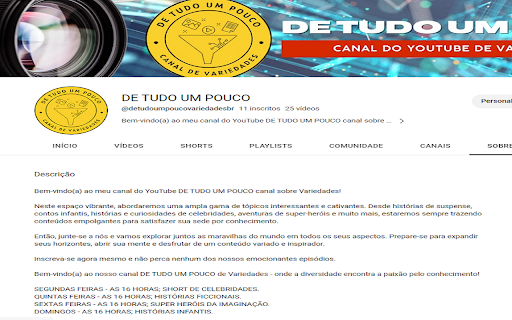 Notificador de Vídeo DE TUDO UM POUCO from Chrome web store to be run with OffiDocs Chromium online Notificador de Vídeo DE TUDO UM POUCO from Chrome web store to be run with OffiDocs Chromium online