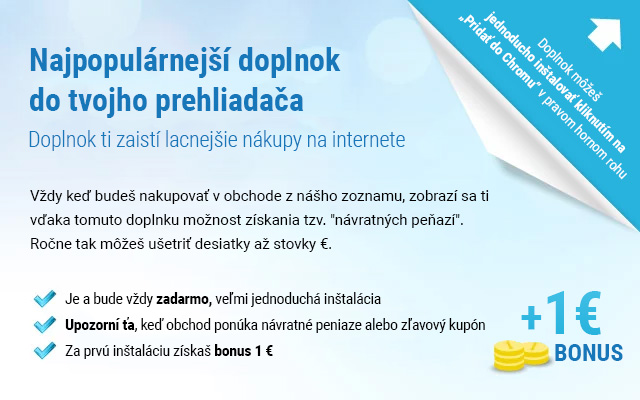 NávratnéPeniaze.sk doplnok from Chrome web store to be run with OffiDocs Chromium online NávratnéPeniaze.sk doplnok from Chrome web store to be run with OffiDocs Chromium online