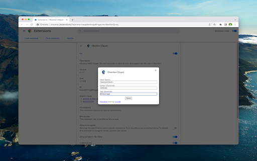 Obsidian Clipper Temporary from Chrome web store to be run with OffiDocs Chromium online Obsidian Clipper Temporary from Chrome web store to be run with OffiDocs Chromium online