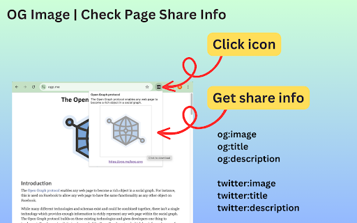 OG Image | Check Page Share Info from Chrome web store to be run with OffiDocs Chromium online OG Image | Check Page Share Info from Chrome web store to be run with OffiDocs Chromium online