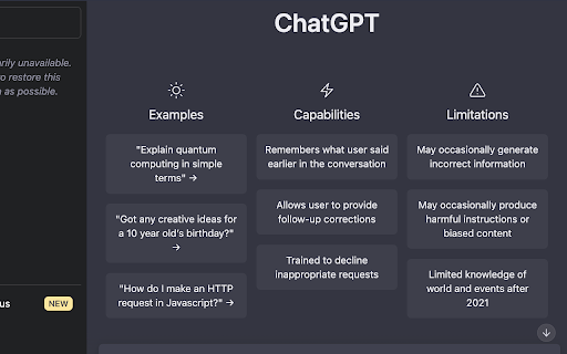 OpenAI ChatGPT Mini from Chrome web store to be run with OffiDocs Chromium online OpenAI ChatGPT Mini from Chrome web store to be run with OffiDocs Chromium online