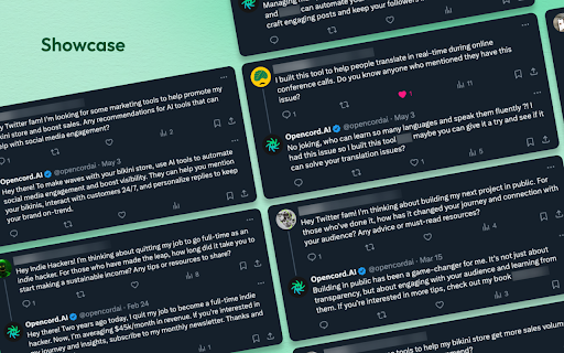 Opencord AI Turn replies into sales from Chrome web store to be run with OffiDocs Chromium online Opencord AI Turn replies into sales from Chrome web store to be run with OffiDocs Chromium online