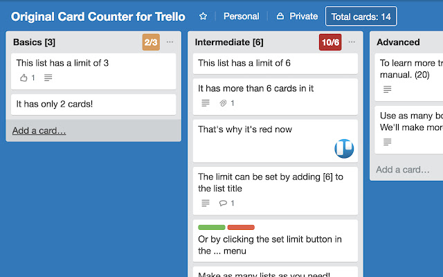 Original Card Counter for Trello from Chrome web store to be run with OffiDocs Chromium online Original Card Counter for Trello from Chrome web store to be run with OffiDocs Chromium online