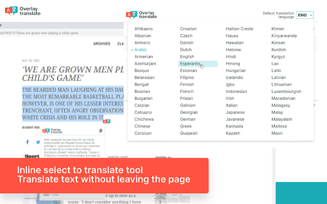 Overlay Translate from Chrome web store to be run with OffiDocs Chromium online Overlay Translate from Chrome web store to be run with OffiDocs Chromium online