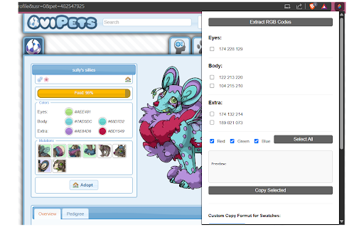 Ovipets RGB Extractor from Chrome web store to be run with OffiDocs Chromium online Ovipets RGB Extractor from Chrome web store to be run with OffiDocs Chromium online
