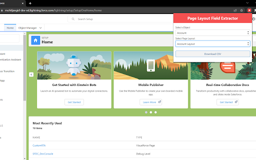 Page Layout Field Extractor Salesforce from Chrome web store to be run with OffiDocs Chromium online Page Layout Field Extractor Salesforce from Chrome web store to be run with OffiDocs Chromium online