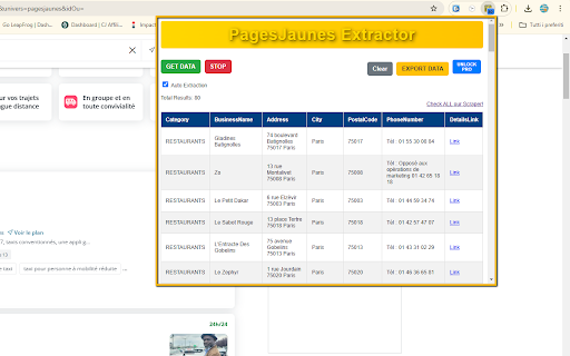 Pages Jaunes Scraper Extractor from Chrome web store to be run with OffiDocs Chromium online Pages Jaunes Scraper Extractor from Chrome web store to be run with OffiDocs Chromium online